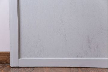 ペイント建具　シャビーな雰囲気が魅力的なダイヤガラス入りの引き戸1枚(ガラス戸、仕切り戸)