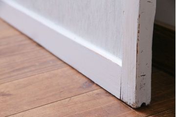 ペイント建具　シャビーな雰囲気が魅力的なダイヤガラス入りの引き戸1枚(ガラス戸、仕切り戸)