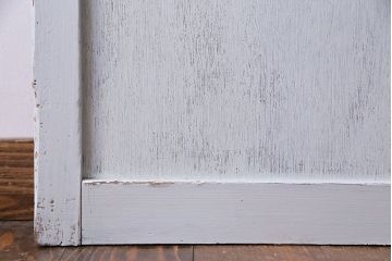 ペイント建具　シャビーな雰囲気が魅力的なダイヤガラス入りの引き戸1枚(ガラス戸、仕切り戸)
