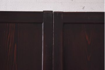 和製アンティーク　燻された風合いが魅力の帯戸(板戸、建具)4枚セット