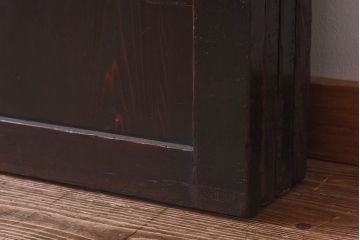 和製アンティーク　燻された風合いが魅力の帯戸(板戸、建具)4枚セット