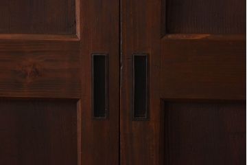 和製アンティーク　味わいのある風合いと燻された色合いが魅力の帯戸(板戸、建具)2枚セット