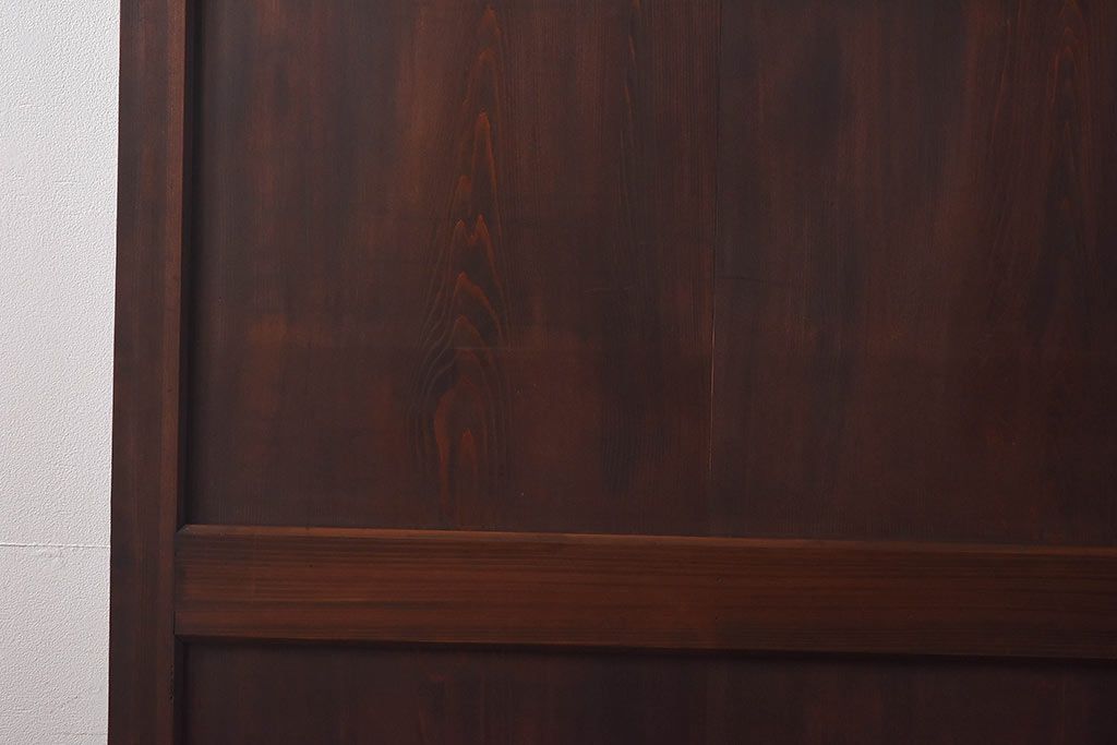 和製アンティーク　味わいのある風合いと燻された色合いが魅力の帯戸(板戸、建具)2枚セット