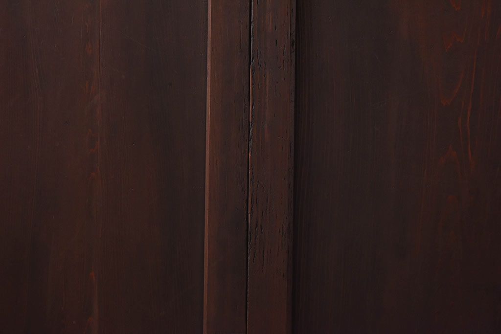 和製アンティーク　味わいのある風合いと燻された色合いが魅力の帯戸(板戸、建具)2枚セット
