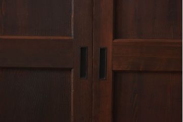 和製アンティーク　味わいのある風合いと燻された色合いが魅力の帯戸(板戸、建具)2枚セット