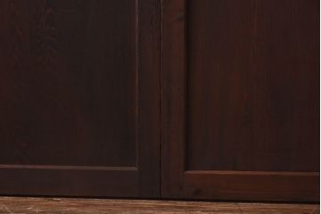 和製アンティーク　味わいのある風合いと燻された色合いが魅力の帯戸(板戸、建具)2枚セット