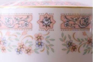 昭和中期　日本陶器・ノリタケ(則武)小花柄の急須・湯飲み5客セット