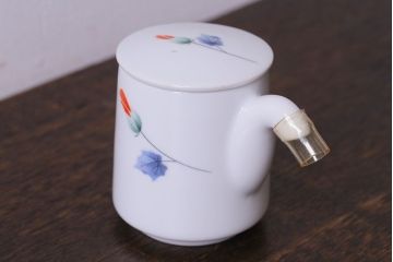 昭和中期　日本陶器・ノリタケ(則武)芙蓉柄急須・湯飲み・しょうゆ差しセット