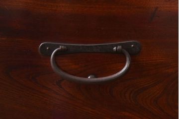 アンティーク家具　和製アンティーク　前面ケヤキ材　相馬箪笥をリメイクしたローボード(ローチェスト、引き出し、リビングボード)