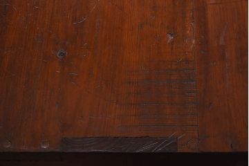 レトロ家具　昭和レトロ　ヒノキ材　どっしりとした重厚感のあるネームプレート付きチェスト(引き出し)