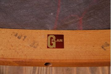 ヴィンテージ家具　北欧ビンテージ　G-PLAN(ジープラン)　洗練されたX-back(エックスバック)が魅力のダイニングチェア(椅子、ワークチェア)(2)