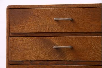 レトロ家具　昭和レトロ　ナラ材　素朴な木の風合いが魅力の小引き出し(引き出し)