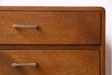 レトロ家具　昭和レトロ　ナラ材　素朴な木の風合いが魅力の小引き出し(引き出し)