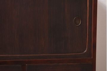 レトロ家具　昭和レトロ　異なる素材の質感が楽しめる小箪笥(戸棚、収納棚、小引き出し)