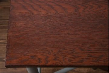 ラフジュ工房オリジナル 8脚格納スツール付きテーブル(ペイント作業台、机)