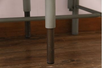 ラフジュ工房オリジナル 8脚格納スツール付きテーブル(ペイント作業台、机)