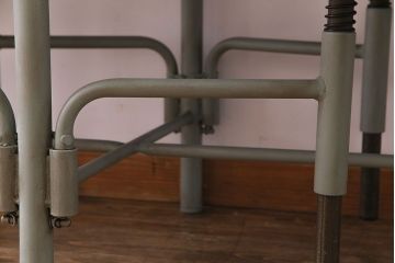 ラフジュ工房オリジナル 8脚格納スツール付きテーブル(ペイント作業台、机)