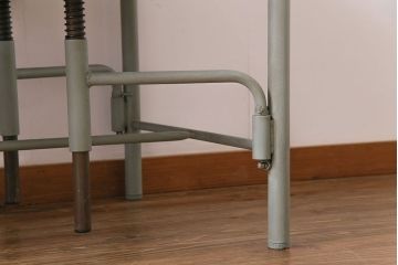 ラフジュ工房オリジナル 8脚格納スツール付きテーブル(ペイント作業台、机)