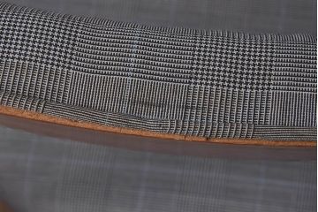 ヴィンテージ家具　北欧ビンテージ　G-PLAN(ジープラン)　Fresco(フレスコ)　水色のラインが爽やかなダイニングチェア(サーキュラーチェア、椅子)