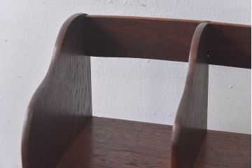 アンティーク雑貨　昭和レトロ　ナラ材製　シャッター付きの珍しい本立て
