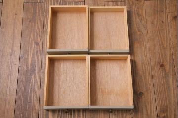 ペイント家具　ツートーンカラーのレトロな小引き出し(小物収納)(R-030304)