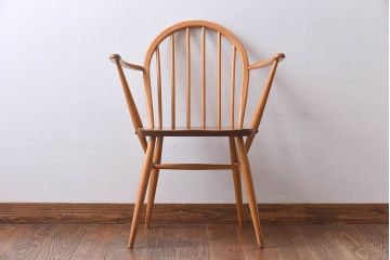 イギリス家具　ERCOL(アーコール) ローバック　ウィンザーアームチェア(ダイニングチェア)