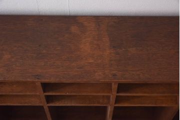 レトロ家具　幼稚園で使われていたレトロな魅力あふれるロッカー・7列(オープンラック、収納棚)(2)(R-030310)