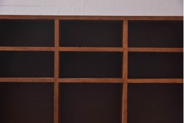 レトロ家具　幼稚園で使われていたレトロな魅力あふれるロッカー・7列(オープンラック、収納棚)(2)(R-030310)