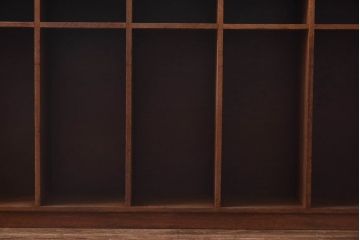 レトロ家具　幼稚園で使われていたレトロな魅力あふれるロッカー・7列(オープンラック、収納棚)(2)(R-030310)