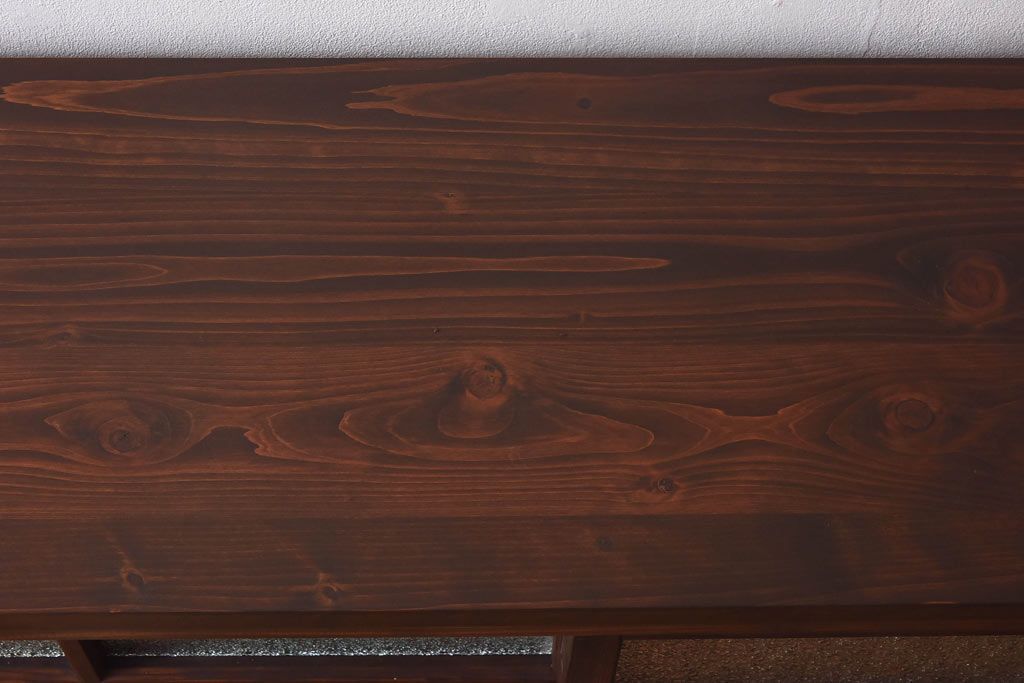 ラフジュ工房オリジナル　花菱模様のガラス入り戸棚(サイドボード、収納棚、リビングボード)(2)(R-030313)