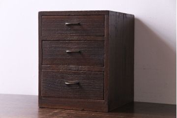 アンティーク家具　和製アンティーク　桐材　渋い魅力が漂う小引き出し(小物収納)(R-030314)