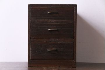アンティーク家具　和製アンティーク　桐材　渋い魅力が漂う小引き出し(小物収納)(R-030314)