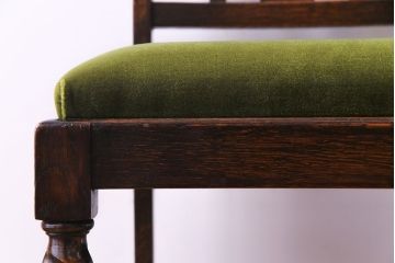 アンティーク家具　イギリスアンティーク　オーク材　シックなツイストレッグチェア(ダイニングチェア、イス)(1)(R-030315)