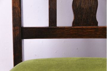 アンティーク家具　イギリスアンティーク　オーク材　シックなツイストレッグチェア(ダイニングチェア、イス)(1)(R-030315)