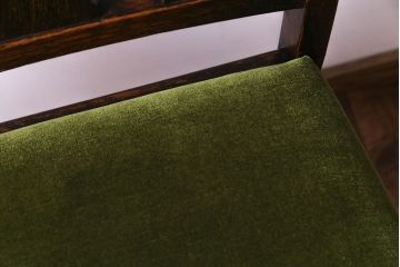 アンティーク家具　イギリスアンティーク　オーク材　シックなツイストレッグチェア(ダイニングチェア、イス)(1)(R-030315)