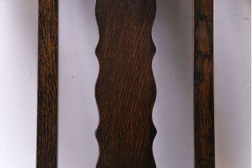 アンティーク家具　イギリスアンティーク　オーク材　シックなツイストレッグチェア(ダイニングチェア、イス)(2)(R-030316)