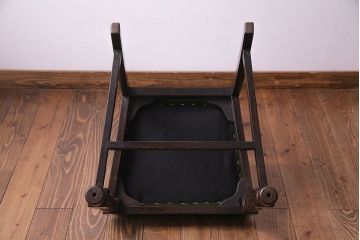 アンティーク家具　イギリスアンティーク　オーク材　シックなツイストレッグチェア(ダイニングチェア、イス)(2)(R-030316)