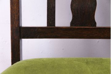 アンティーク家具　イギリスアンティーク　オーク材　シックなツイストレッグチェア(ダイニングチェア、イス)(2)(R-030316)