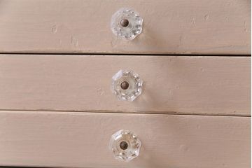 ペイント家具　2色の淡いカラーが可愛らしいデンタルキャビネット(収納棚)(R-030318)