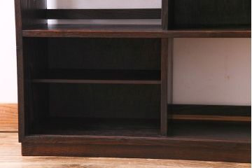 ビンテージ家具　ビンテージ　浮造り仕上げ　栗材の木目が魅力の飾り棚(茶棚)(R-030319)