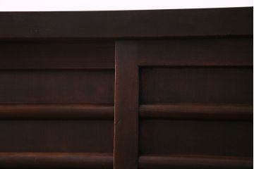 和製アンティーク　リメイク　横桟引き戸　五尺水屋箪笥ローボード(リビングボード、戸棚)