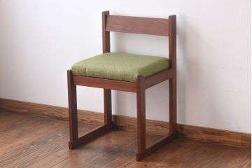 ヴィンテージ家具　イギリスビンテージ　チーク材　北欧テイストなダイニングチェア(イス、椅子)(2)(R-030327)