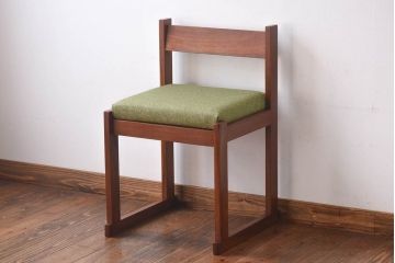ヴィンテージ家具　イギリスビンテージ　チーク材　北欧テイストなダイニングチェア(イス、椅子)(3)(R-030328)