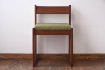 ヴィンテージ家具　イギリスビンテージ　チーク材　北欧テイストなダイニングチェア(イス、椅子)(3)(R-030328)