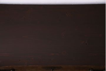 アンティーク家具　和製アンティーク　リメイク　前面栗材　桜丸金具　渋い色合いの米沢箪笥ローチェスト(ローボード、引き出し)(R-030332)