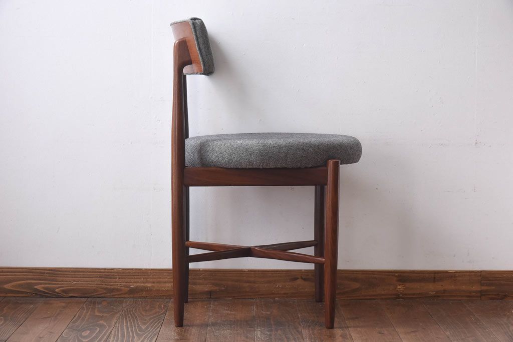 アンティーク家具　G-PLAN(ジープラン)　Fresco(フレスコ)　落ち着いた印象のサーキュラーチェア(ダイニングチェア、椅子)(4)(R-030338)