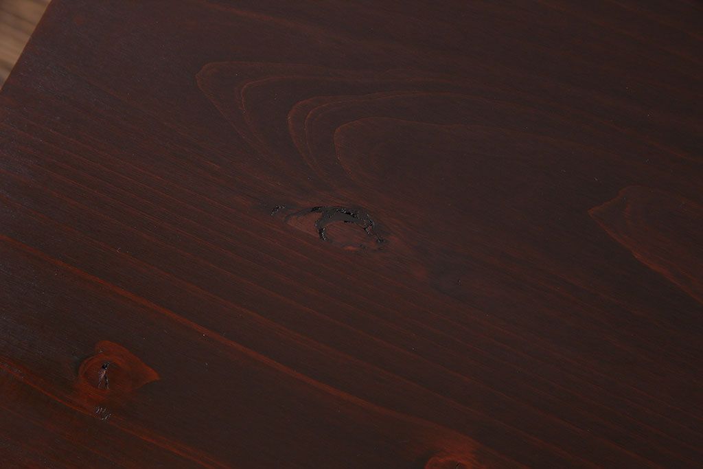 美品　リメイク　前面ケヤキ共縁仕上げ　上品な和の雰囲気が高まる箪笥ローボード(戸棚、リビングボード)(R-030340)