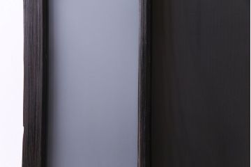 ペイント家具　当時物の色ガラスがアクセントになったガラス戸(引き戸、建具)