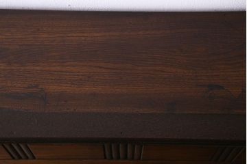 【O様ご成約済】昭和初期　栓材　大正ロマンの面影が感じられる本箱(収納棚、食器棚、キャビネット)(R-030347)