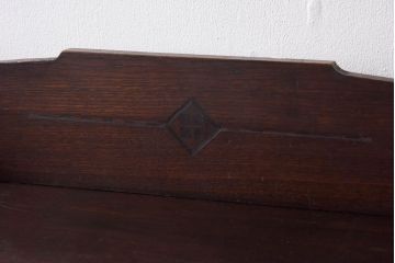 アンティーク家具　大正ロマン　栓材　細かなデザインが魅力的なブックケース(本箱、キャビネット、収納棚)(R-030349)